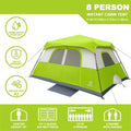 8 Person Camping Tent, 60 Seconds Set up Waterproof Tent by DailySale