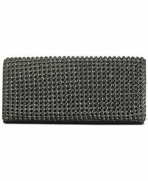 Adrianna Papell Iman Rhinestone Clutch - Gunmetal by Vanessa Jane