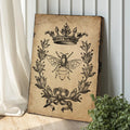 Queen Bee Vintage Painting Canvas Wall Art by Tailored Canvases
