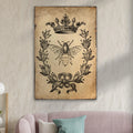 Queen Bee Vintage Painting Canvas Wall Art by Tailored Canvases