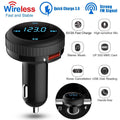 Quick Charge 3.0 Car Charger Wireless 4.2 FM Transmitter 23W 3A Dual USB by DailySale