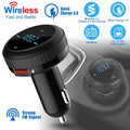 Quick Charge 3.0 Car Charger Wireless 4.2 FM Transmitter 23W 3A Dual USB by DailySale