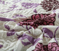 DaDa Bedding Bohemian Purple Blooms Floral Garden Pink Brown Bedspread Set (KBJ1629) by DaDalogy Bedding Collection