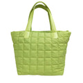 Quilted Nylon Zip-Top Tote Bag for Women – Lightweight 16″ Laptop Work & Travel Tote by MiamiLeathers.com