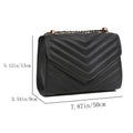 Quilted Pattern Flap Chain Square Bag by DailySale
