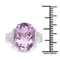 8.98 Carat Genuine Amethyst & White Topaz .925 Sterling Silver Ring by Bids.com