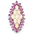 8.37 Carat Genuine Opal & Rhodolite .925 Sterling Silver Ring by Bids.com