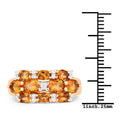 14K Yellow Gold Plated 2.48 Carat Genuine Citrine & White Topaz .925 Sterling Silver Ring by Bids.com