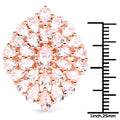 18K Rose Gold Plated 4.55 Carat Genuine Morganite .925 Sterling Silver Ring by Bids.com