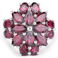 9.20 Carat Genuine Rhodolite .925 Sterling Silver Ring by Bids.com