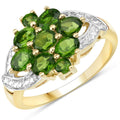 1.26 Carat Genuine Chrome Diopside .925 Sterling Silver Ring by Bids.com