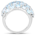 5.51 Carat Genuine Blue Topaz .925 Sterling Silver Ring by Bids.com
