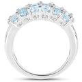 2.29 Carat Genuine Blue Topaz & White Topaz .925 Sterling Silver Ring by Bids.com