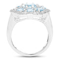 6.64 Carat Genuine Blue Topaz .925 Sterling Silver Ring by Bids.com