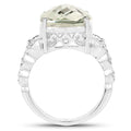 6.74 Carat Genuine Green Amethyst .925 Sterling Silver Ring by Bids.com