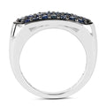 0.99 Carat Genuine Blue Sapphire .925 Sterling Silver Ring by Bids.com