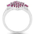 2.10 Carat Genuine Ruby .925 Sterling Silver Ring by Bids.com