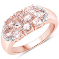 1.50 Carat Genuine Morganite .925 Sterling Silver Ring by Bids.com