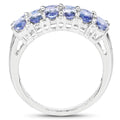 3.16 Carat Genuine Tanzanite & White Topaz .925 Sterling Silver Ring by Bids.com