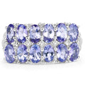 3.16 Carat Genuine Tanzanite & White Topaz .925 Sterling Silver Ring by Bids.com