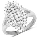 0.62 Carat Genuine White Diamond .925 Sterling Silver Ring by Bids.com