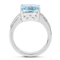 4.62 Carat Genuine Blue Topaz and White Topaz .925 Sterling Silver Ring by Bids.com