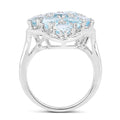 5.40 Carat Genuine Blue Topaz .925 Sterling Silver Ring by Bids.com