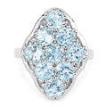 5.40 Carat Genuine Blue Topaz .925 Sterling Silver Ring by Bids.com