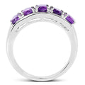 1.70 Carat Genuine Amethyst .925 Sterling Silver Ring by Bids.com