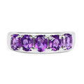 1.70 Carat Genuine Amethyst .925 Sterling Silver Ring by Bids.com