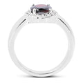 2.58 Carat Genuine Garnet and White Topaz .925 Sterling Silver Ring by Bids.com
