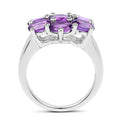 3.01 Carat Genuine Amethyst .925 Sterling Silver Ring by Bids.com