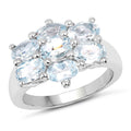 3.57 Carat Genuine Blue Topaz .925 Sterling Silver Ring by Bids.com