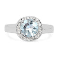 2.37 Carat Genuine Blue Topaz and White Topaz .925 Sterling Silver Ring by Bids.com