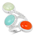 9.50 Carat Genuine Multi Stone .925 Sterling Silver Ring by Bids.com
