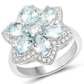 2.88 Carat Genuine Aquamarine .925 Sterling Silver Ring by Bids.com