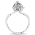 2.79 Carat Genuine Labradorite And White Topaz .925 Sterling Silver Ring by Bids.com