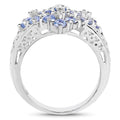 1.65 Carat Genuine Tanzanite and White Topaz .925 Sterling Silver Ring by Bids.com