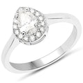 14K White Gold 0.64 Carat Genuine White Diamond Ring by Bids.com