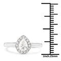 14K White Gold 0.64 Carat Genuine White Diamond Ring by Bids.com