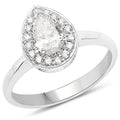 14K White Gold 0.70 Carat Genuine White Diamond Ring by Bids.com