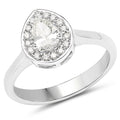 14K White Gold 0.64 Carat Genuine White Diamond Ring by Bids.com