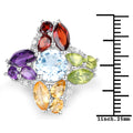 6.13 Carat Genuine Multi Stones .925 Sterling Silver Ring by Bids.com
