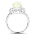 1.73 Carat Genuine Ethiopian Opal & White Topaz .925 Sterling Silver Ring by Bids.com