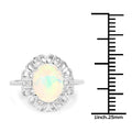 1.73 Carat Genuine Ethiopian Opal & White Topaz .925 Sterling Silver Ring by Bids.com