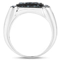 0.81 Carat Genuine Blue Diamond .925 Sterling Silver Ring by Bids.com