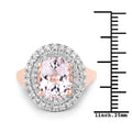 5.48 Carat Genuine Kunzite and White Topaz .925 Sterling Silver Ring by Bids.com