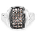 0.22 Carat Genuine Champagne Diamond .925 Sterling Silver Ring by Bids.com