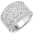 0.52 Carat Genuine White Diamond .925 Sterling Silver Ring by Bids.com