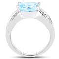4.77 Carat Genuine Blue Topaz and Tanzanite .925 Sterling Silver Ring by Bids.com